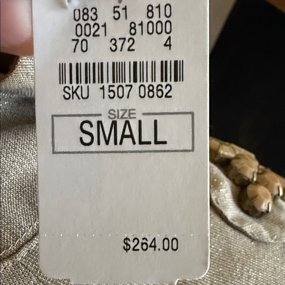 Chic Beige Embellished Mini Dress - Picture 6 of 6